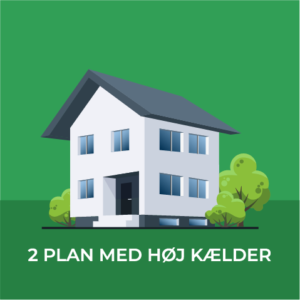 2 plan med høj kælder
